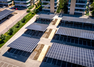 Bluetop Solar Carport for Capital Park in England.