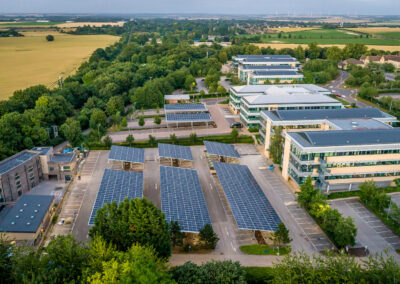 Bluetop Solar Carport for Capital Park in England.