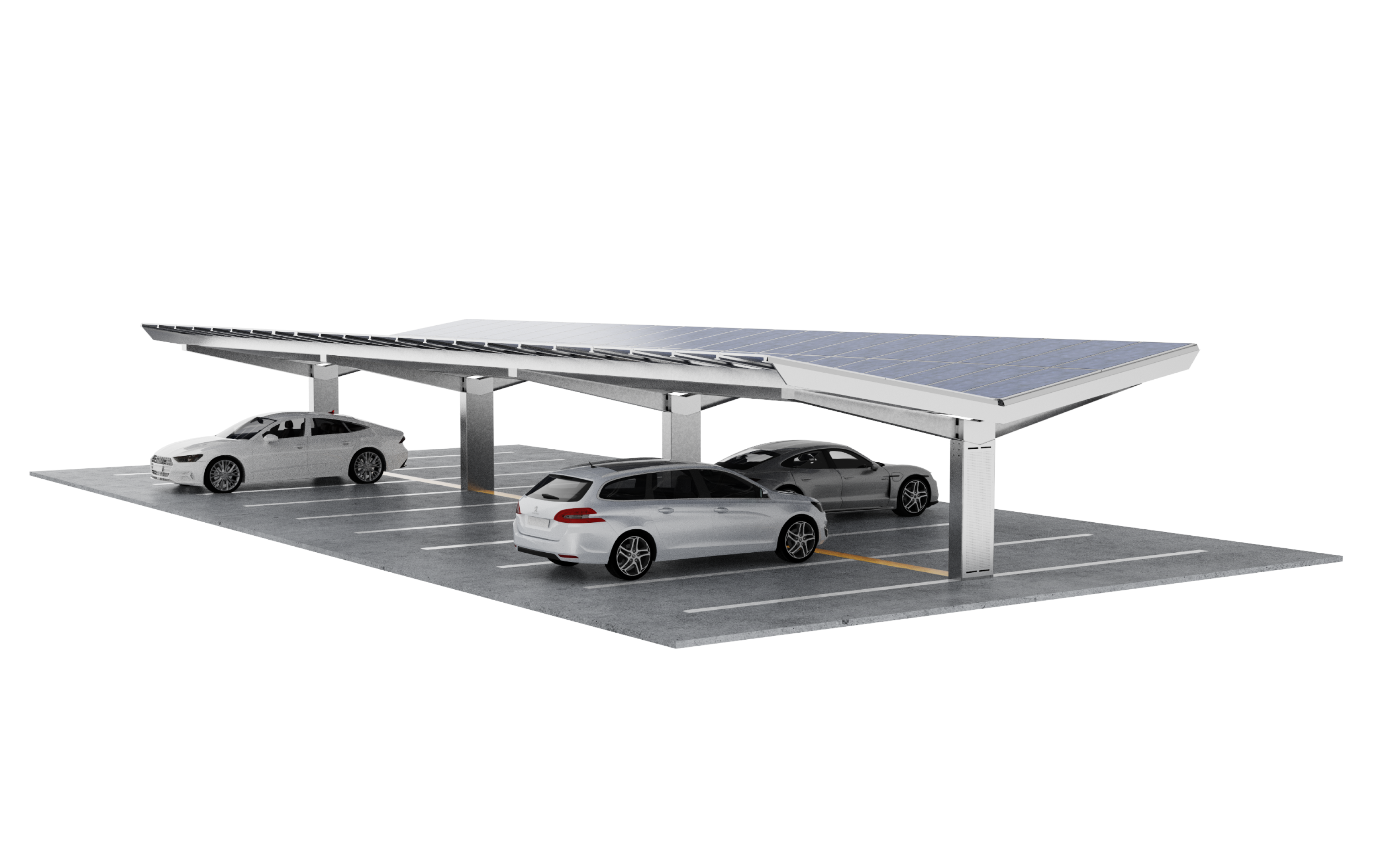 Bluetop Opti solar carport system