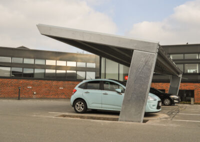 Ecopark Aarhaus Denmark solar canopies