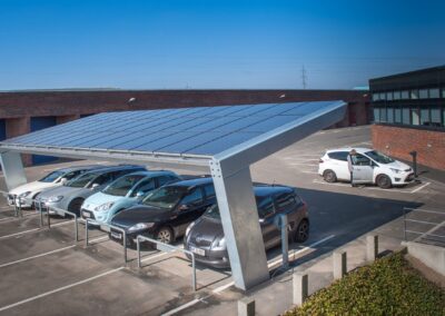 Ecopark Aarhaus Denmark solar canopies