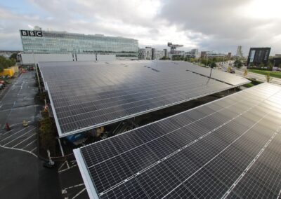 BBC Glasgow Scotland solar carport