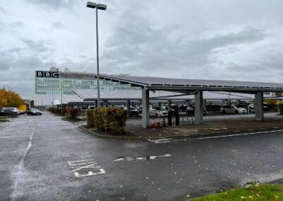 BBC Glasgow Scotland solar carport