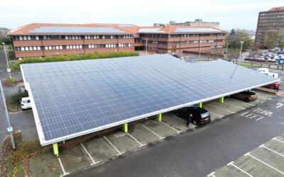 Bluetop Solar Carport for Capital Park in England.