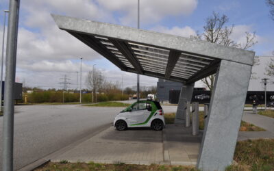 Bluetop Solar Carport for Capital Park in England.