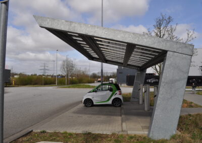 Mercedes Hamburg Germany solar canopies