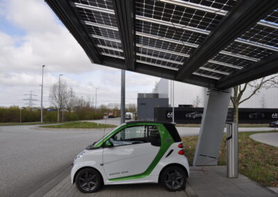 Mercedes Hamburg Germany solar canopies