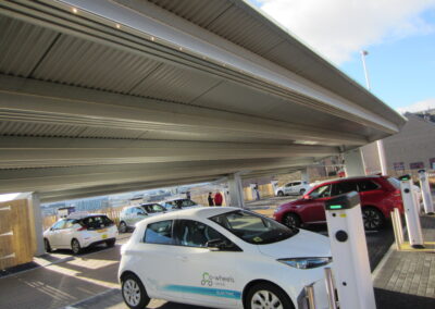 EV Charge Station Dundee Scotland solar canopies