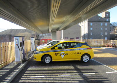 EV Charge Station Dundee Scotland solar canopies