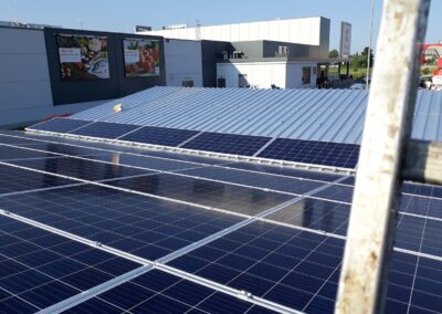 Supermarket Zagreb Croatia solar canopies