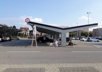 Supermarket Zagreb Croatia solar canopies