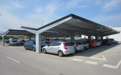 Bluetop Solar Carport for Capital Park in England.