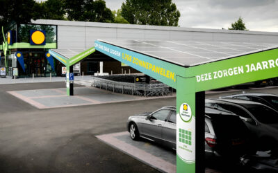 Bluetop Solar Carport for Capital Park in England.