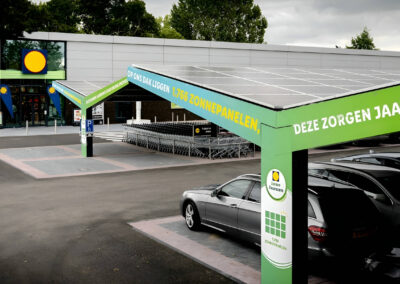 Lidl Woerden solar canopies