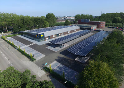 Lidl Woerden Netherlands Solar Carport