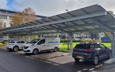 Bluetop Solar Carport for Capital Park in England.