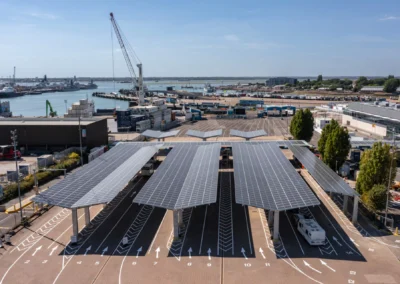 Portsmouth Port Bluetop Solar Parking Solarcarport OPTI