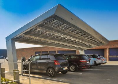 Ecopark Aarhaus Denmark solar canopies