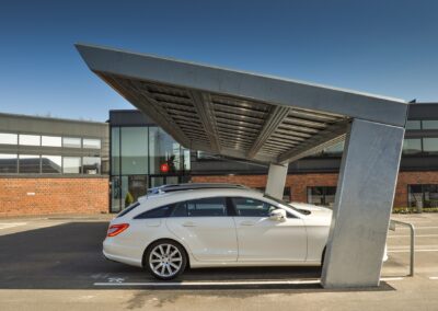 Ecopark Aarhaus Denmark solar canopies