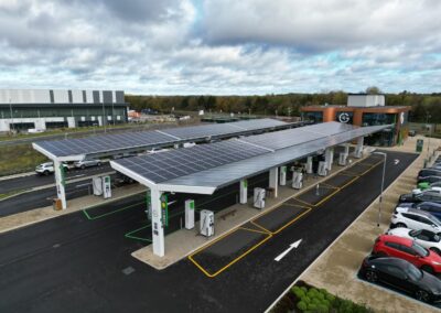 Gridserve Braintree solar canopies