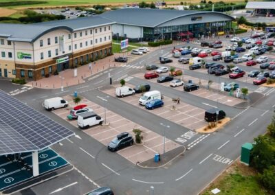 Gridserve Cornwall EV Charging solar canopies