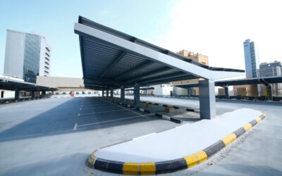 Bluetop Solar Carport for Capital Park in England.