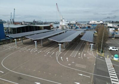 Porthsmouth Port England solar canopies