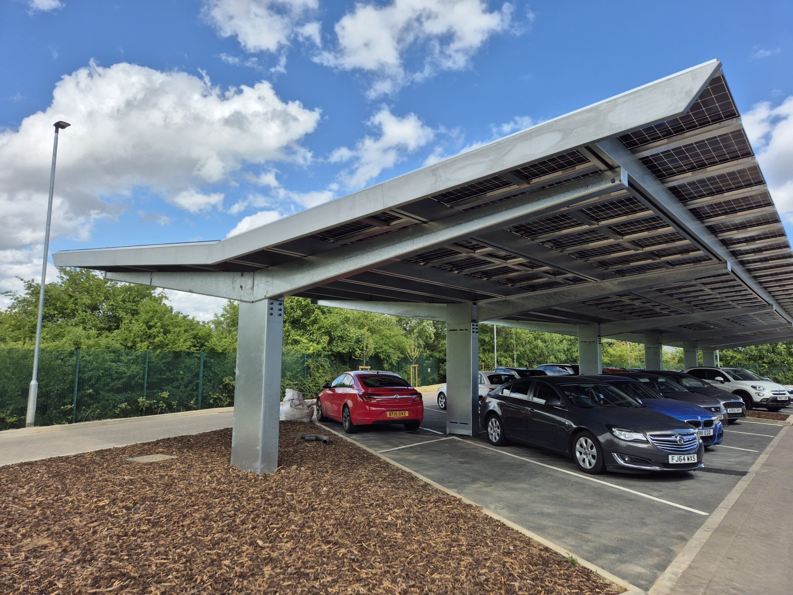 Bluetop Solar Carport for Capital Park in England.