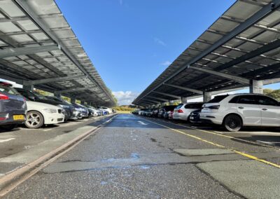 OPTI Bluetop Solar Parking canopies supporting renewable energy at RJAH