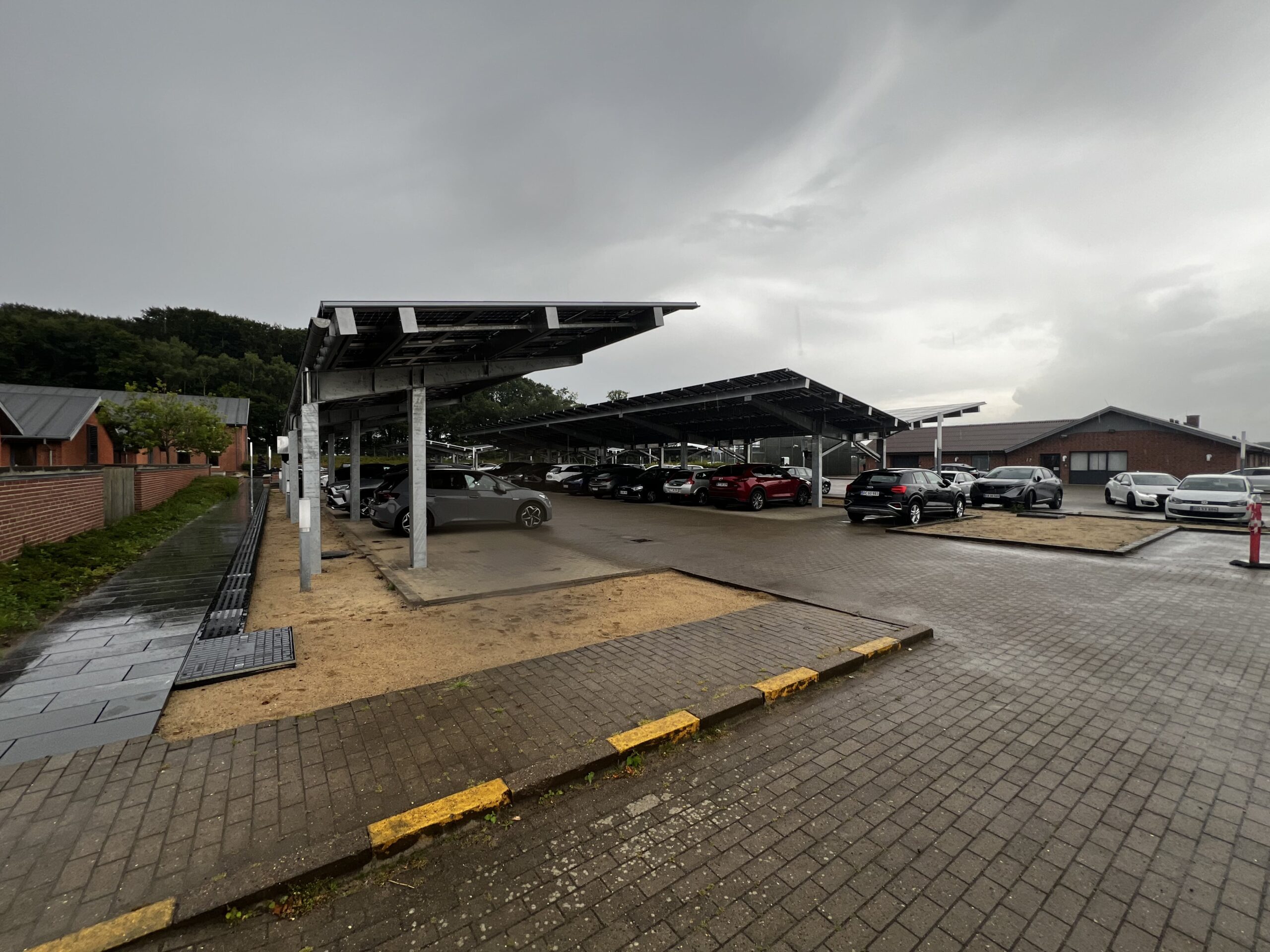 Solar canopy system by Bluetop Solar Parking at JN Data Denmark