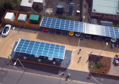 Sustainable solar canopies at the BP Dundee location