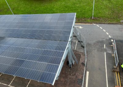 Bluetop Solar Parking OPTI canopy system supporting sustainable school parking
