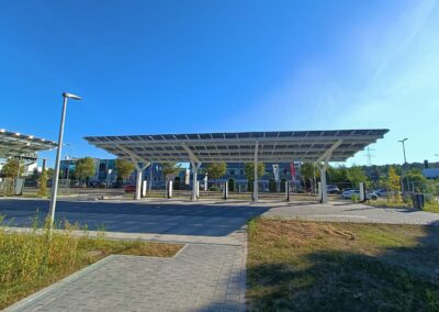 Bluetop Solar Parking canopies with BlueRoof at Tesla Pforzheim, Germany