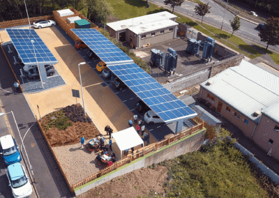 Solar parking canopies installed at BP Dundee site in the UK